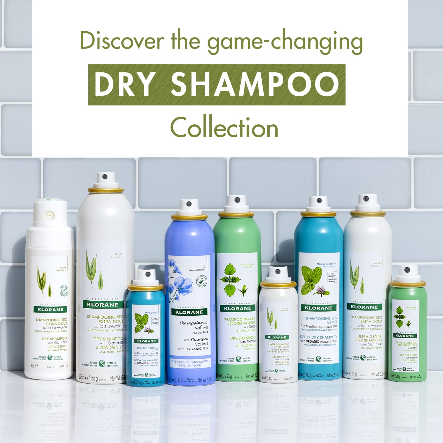 Klorane Dry Shampoo Powder with Oat Milk - Non-Aerosol, Eco-Friendly & Paraben-Free Formula for Oily Hair | Perfect for Travel, Gym & Quick Hair Refresh