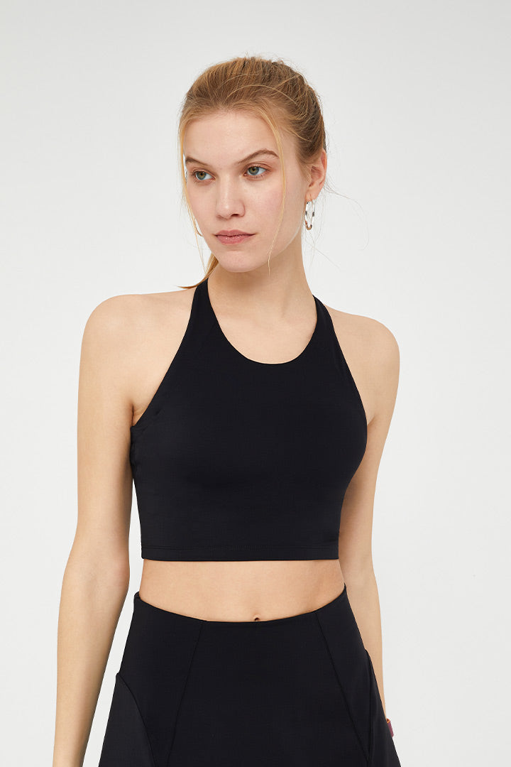 Saltum Strappy Cross Back Longline Tank Top for Women - Sexy Workout Top, Yoga, Gym, Running & Casual Wear