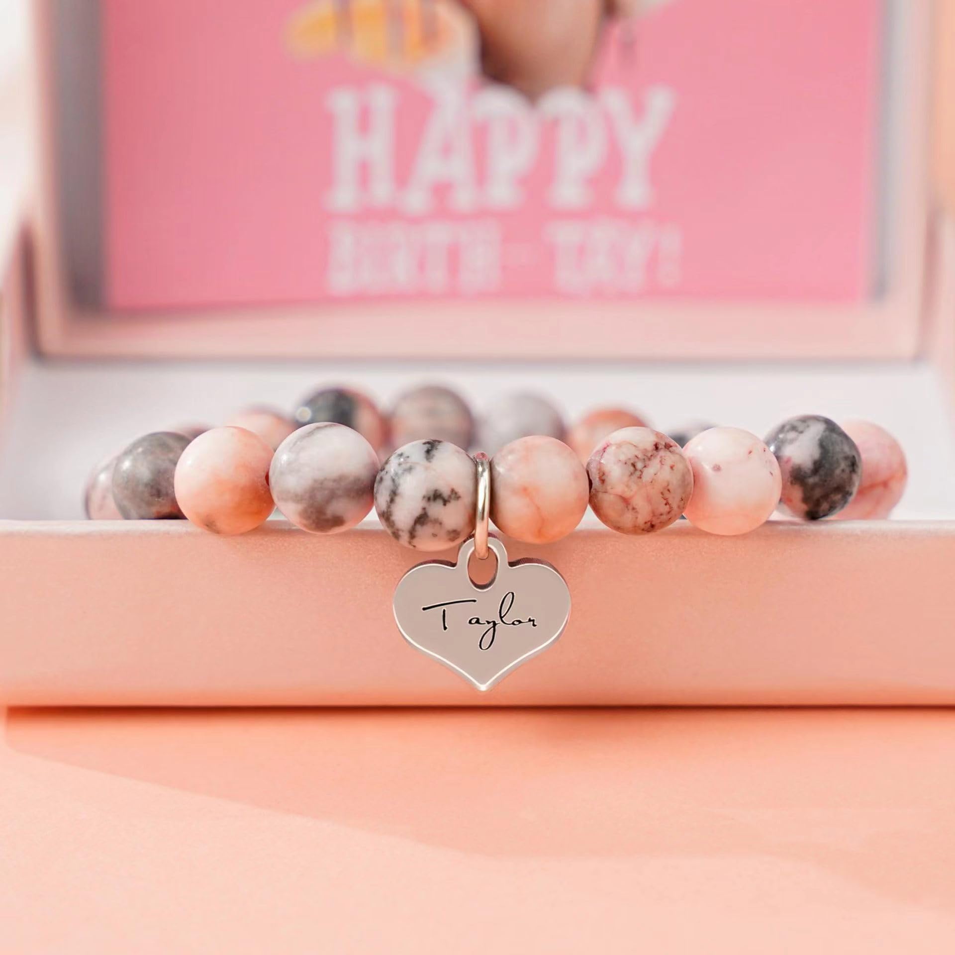 Taylor Swift Inspired Friendship Bracelets for Women & Girls - Birthday Gifts for Sisters, Best Friends | Pink Beaded Jewelry for Parties, Concerts & Everyday Wear | Medium Size Adjustable Wristband
