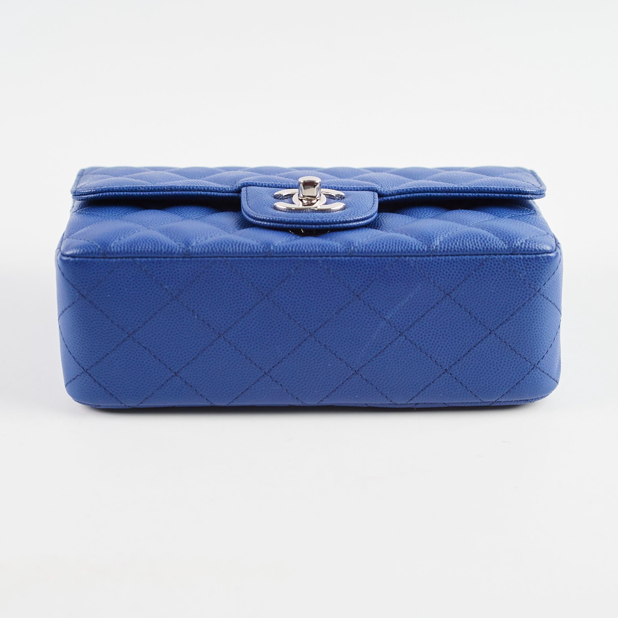 Chanel Mini Rectangular Caviar Leather Crossbody Bag in Blue - Perfect for Evening Events & Luxury Fashion Accessories