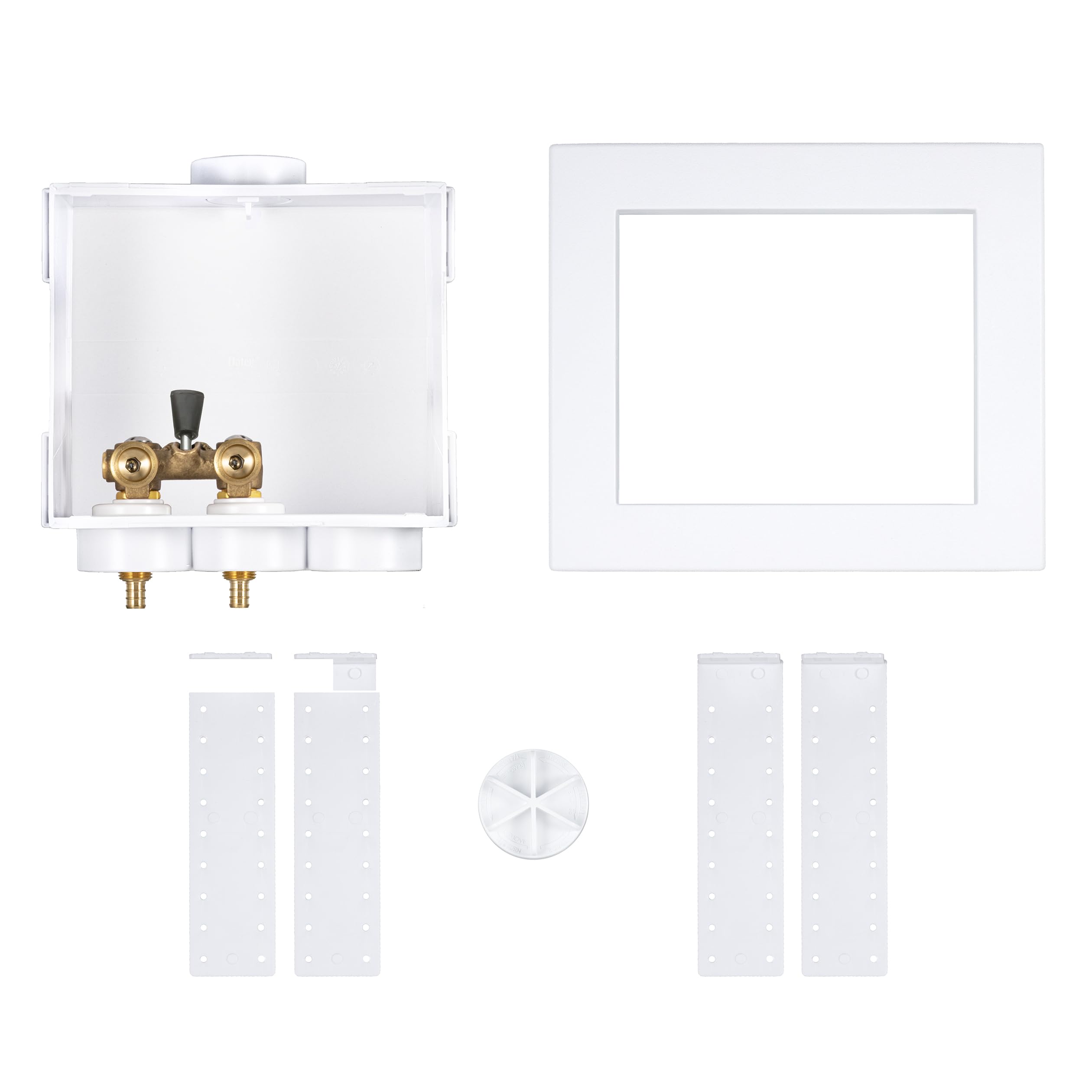 Oatey 38537 Quadtro Washing Machine Outlet Box F1807 PEX Tail Piece - Single Lever, 2