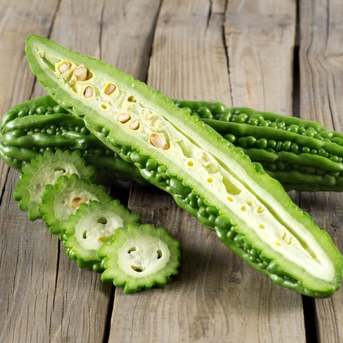 Bitter Melon Gourd 10 Seeds - Japanese Long Asian Vegetable for Home Gardening | Harvest Young at 10-13 Inches | Perfect for Stir-fries, Soups, and Healthy Asian Cuisine