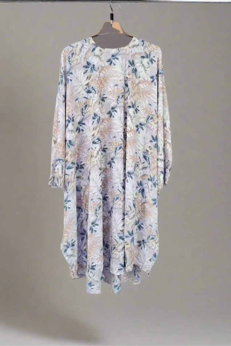 Tanaka Women's Floral Printed Lilac Top - Stylish Blouse for Casual Wear, Office Outfits & Date Nights