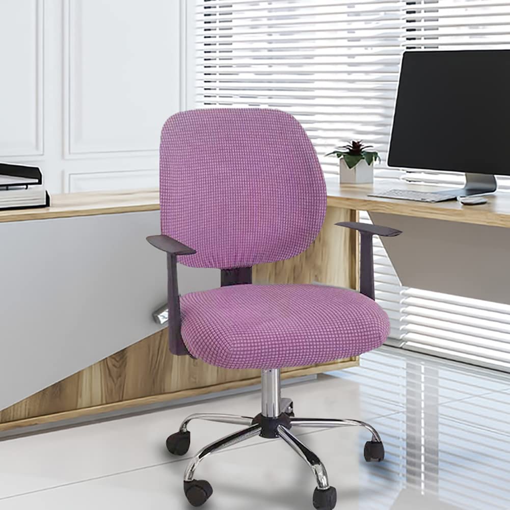 LINGXIYA Solid Color Stretch Chair Cover - Washable Office Chair Slipcover for Swivel, Gaming & Computer Chairs | Home & Office Furniture Protection