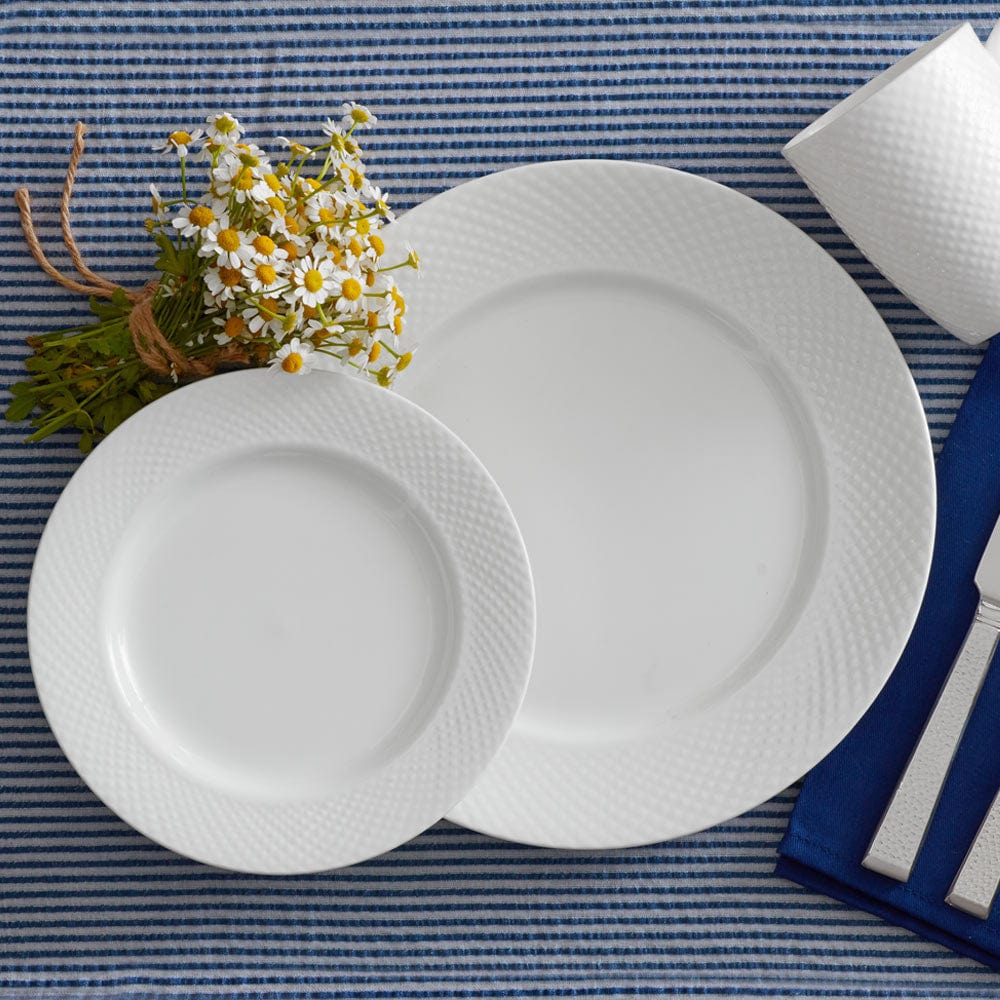 Stanton 4-Piece Dinner Plate Set - Elegant Porcelain Plates for Dining, Entertaining & Everyday Use - Perfect for Restaurants, Home Kitchens & Special Occasions