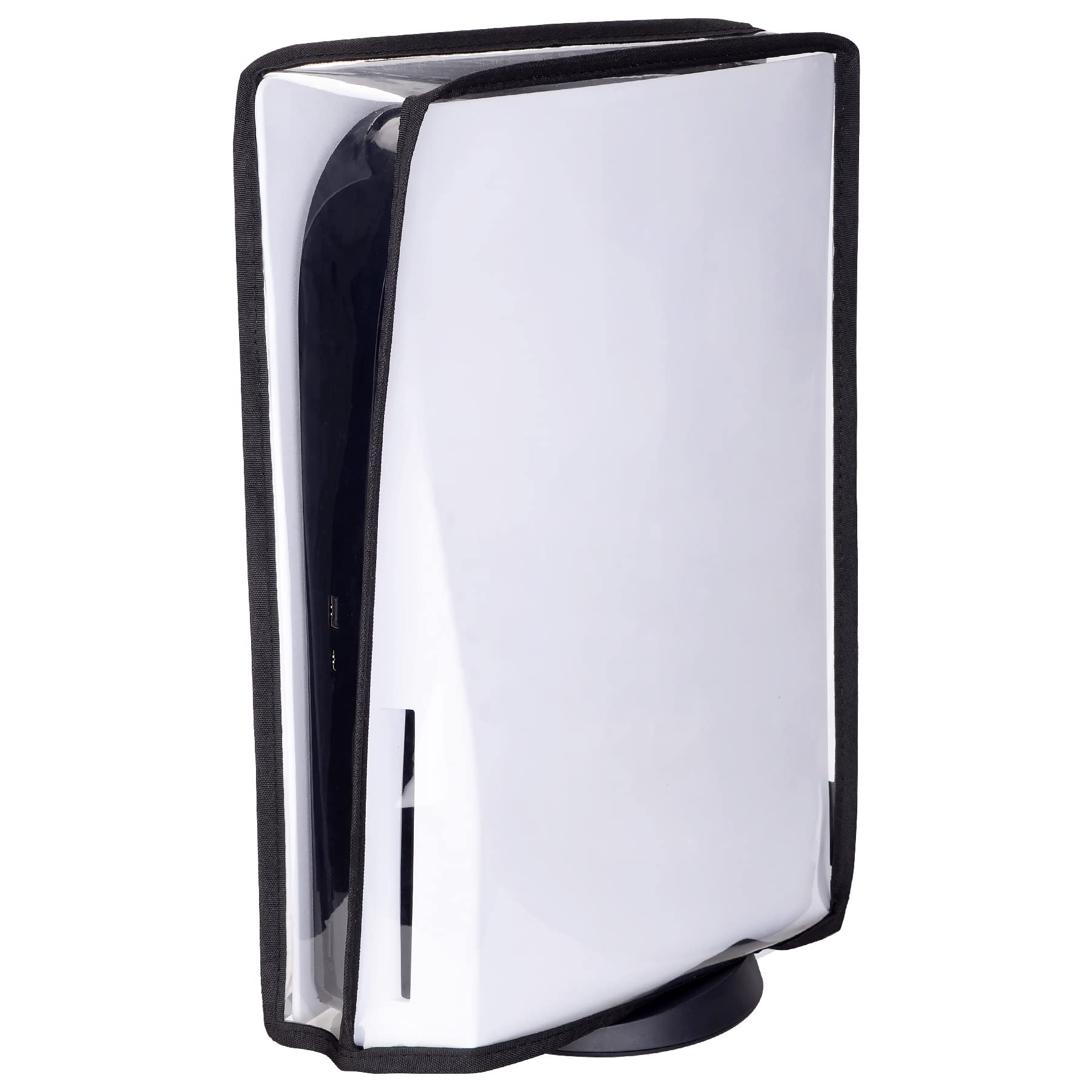 PlayVital Clear PS5 Dust Cover - Waterproof & Anti-Scratch Protection for PS5 Console (Digital & Disc Edition) - Perfect for Gaming Setup & Console Storage