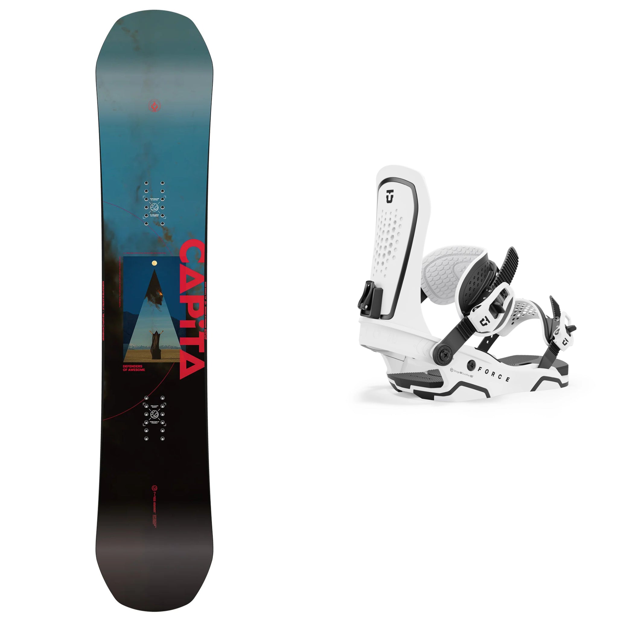 CAPiTA DOA Snowboard with Union Force Bindings 2025 - All-Mountain Freestyle Snowboard for Men & Women | Perfect for Park, Powder & Backcountry Riding