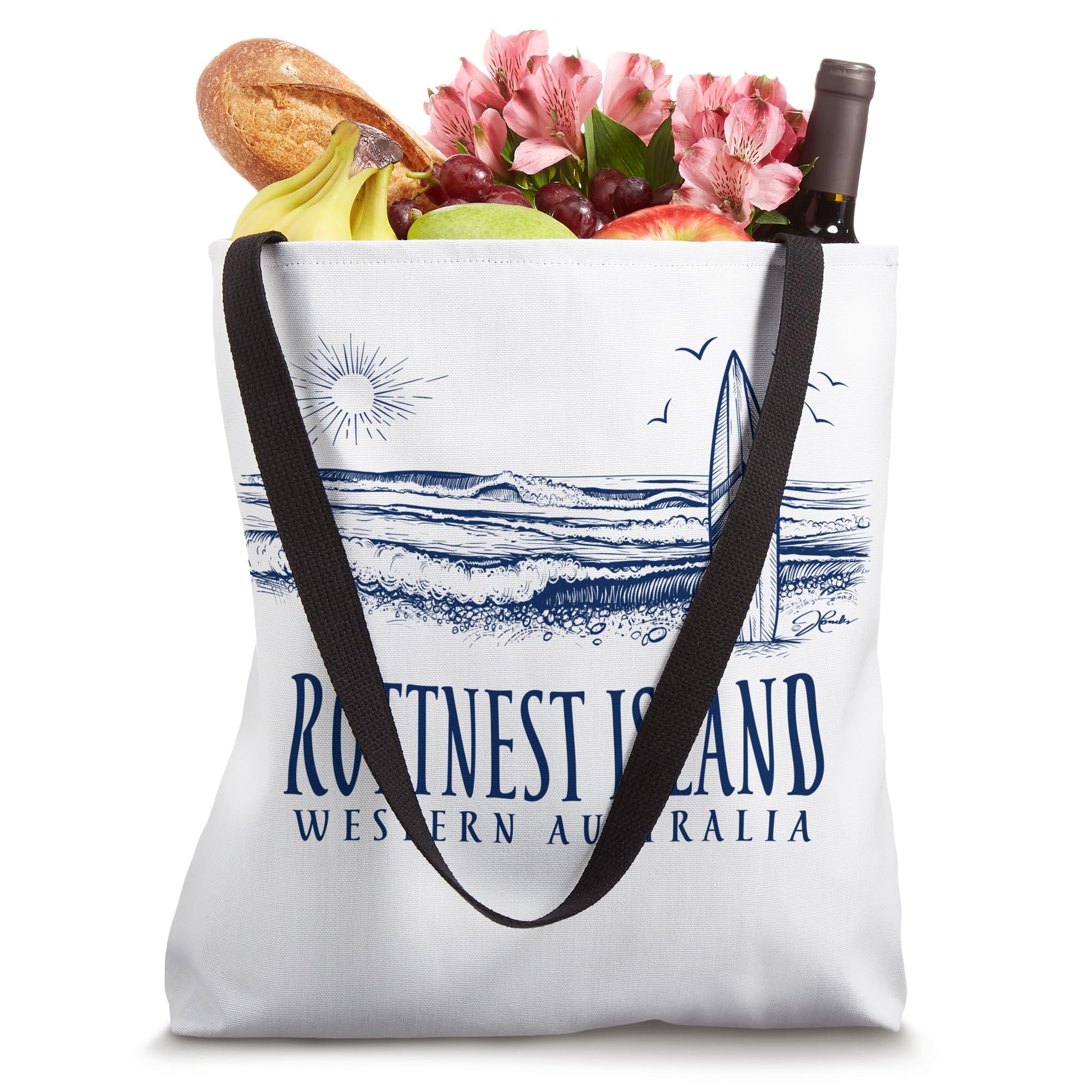 JCombs: Stylish Rottnest Island Western Australia Tote Bag - Perfect for Beach Trips, Shopping & Travel Accessories