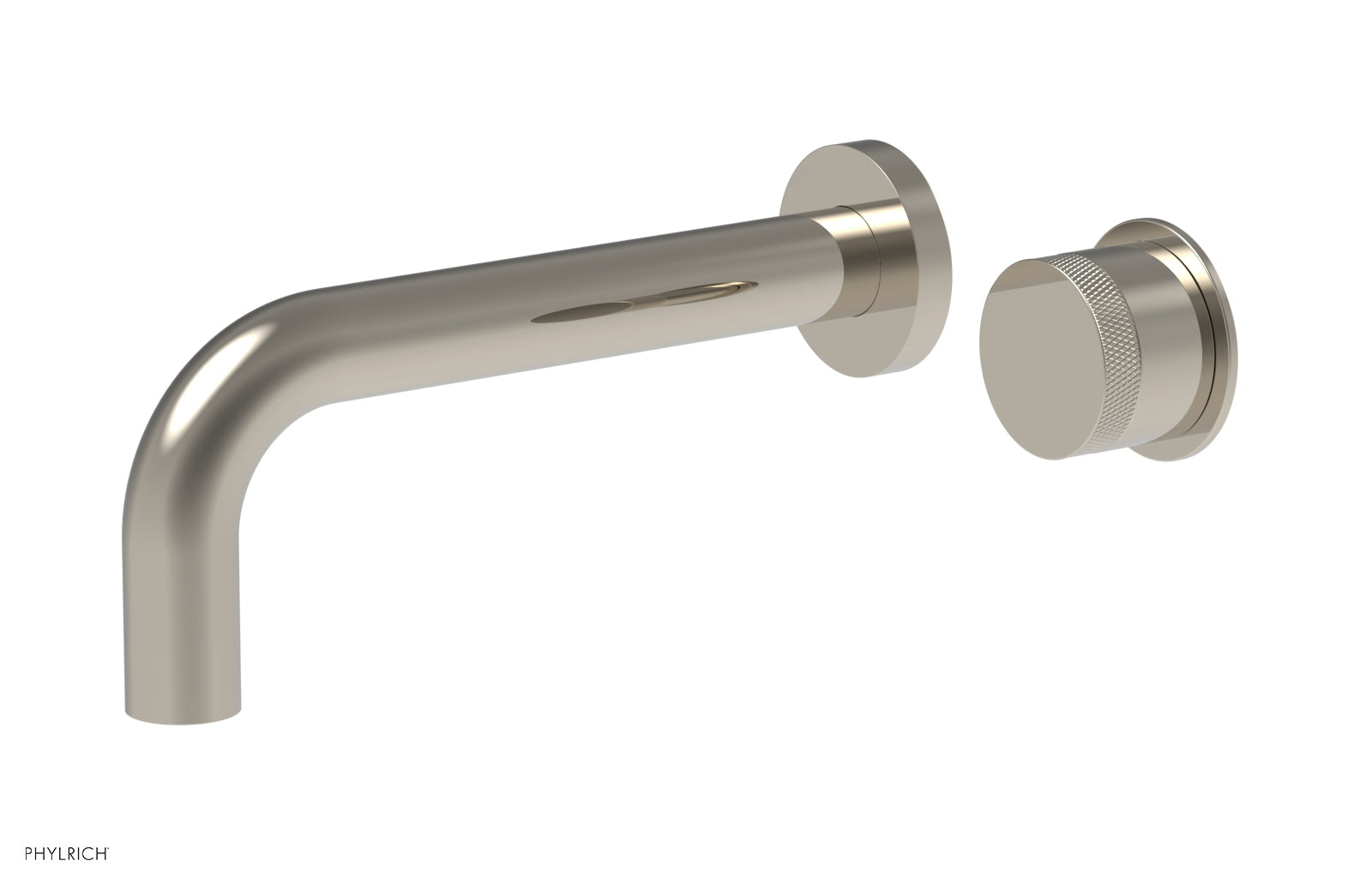 Basic II Single Handle Wall Lavatory Faucet Set with Knurled Handle - 230 18 - Perfect for Bathroom Sink, Powder Room, and Guest Bath Installation