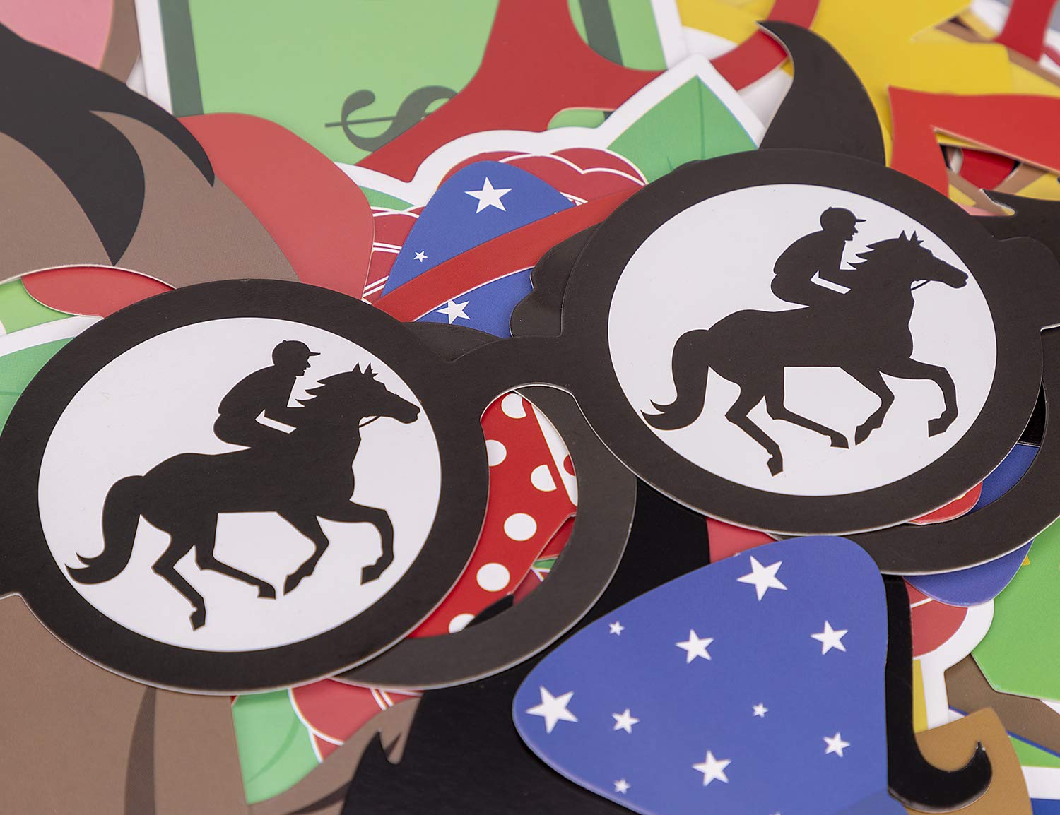 55PCS Kentucky Derby Party Photo Booth Props - Horse Racing Themed Decorations for Derby Day Celebrations, Weddings, and Birthday Parties