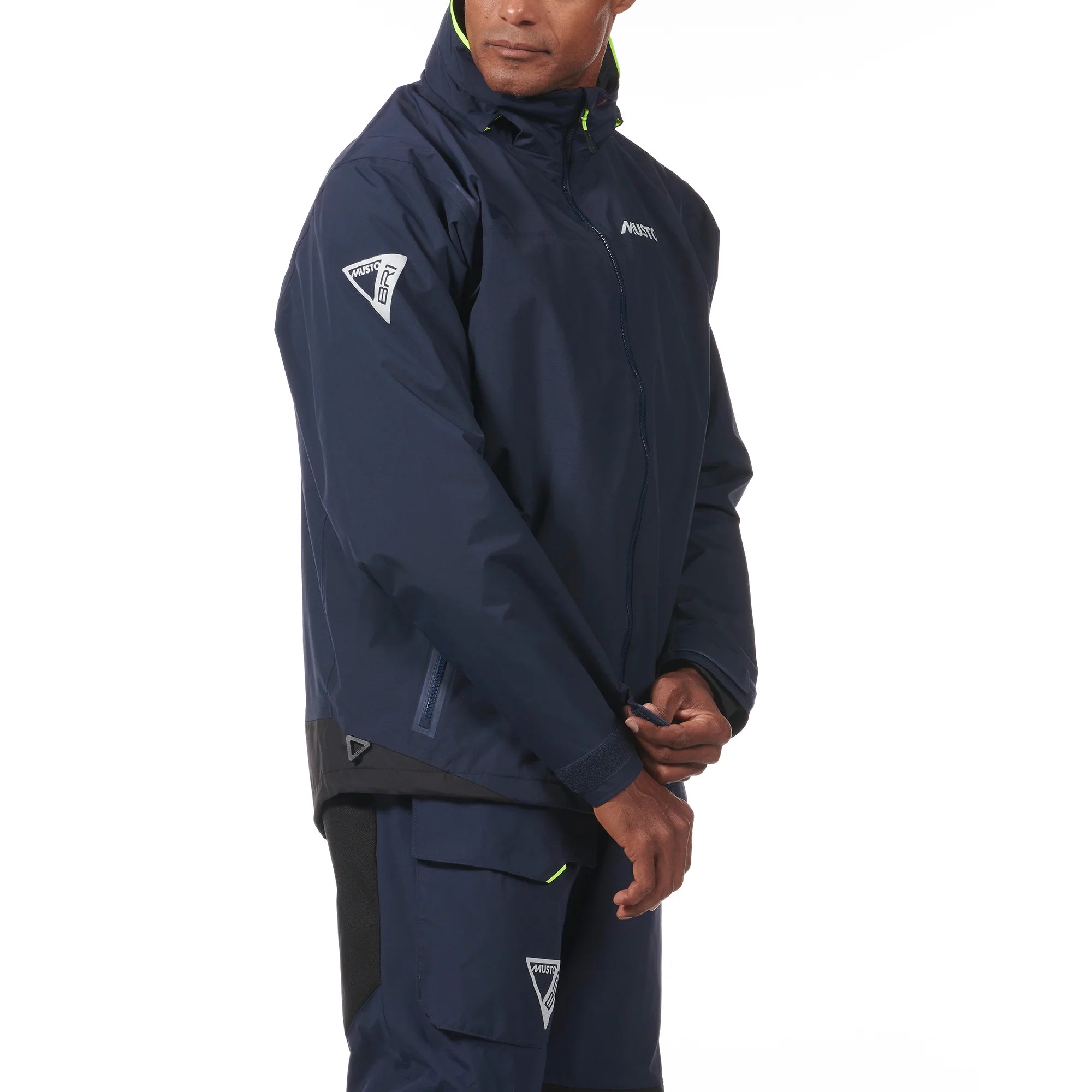 MUSTO Men's BR1 Solent Waterproof Sailing Jacket - Navy Blue | Windproof & Breathable Outdoor Jacket for Sailing, Boating & Marine Activities