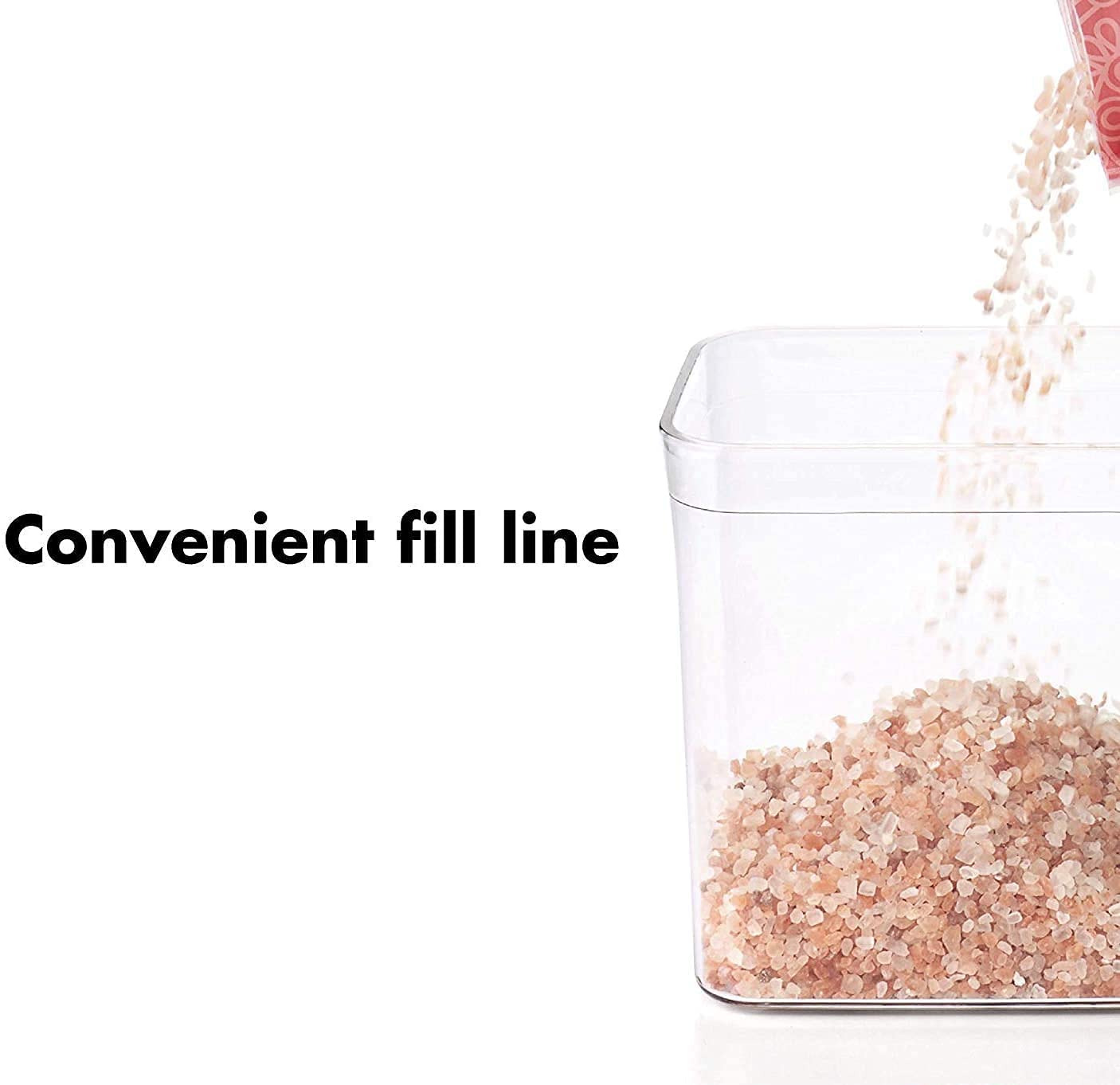 OXO Good Grips 4.4-Quart Square Airtight Food Storage Containers for Flour, Sugar, Cereal & Dry Goods - BPA-Free Kitchen Organization Set of 4 - Perfect for Pantry, Baking & Meal Prep