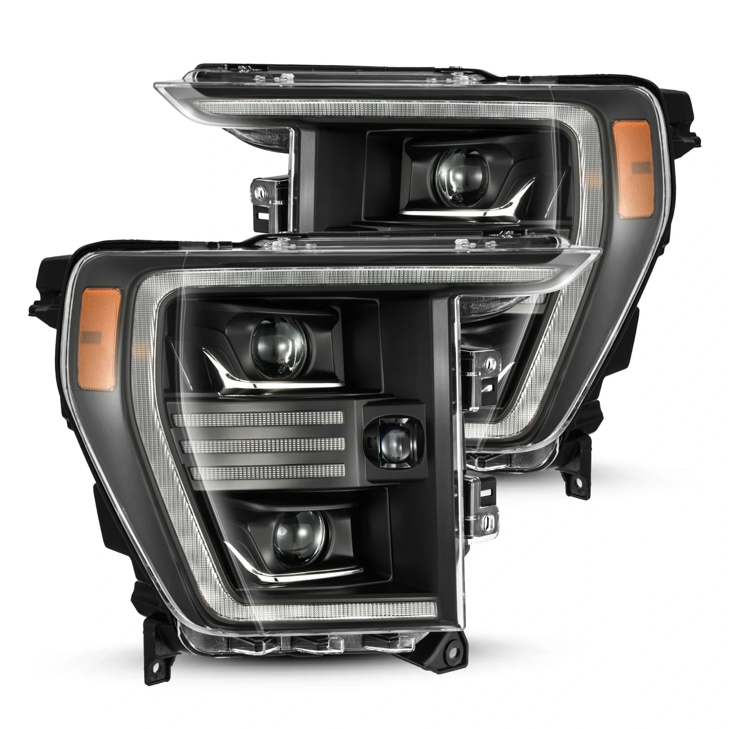 21 23 Ford F150 PRO Series Halogen Projector Headlights Black - Upgrade Your Truck Lighting for Night Driving & Off-Road Adventures
