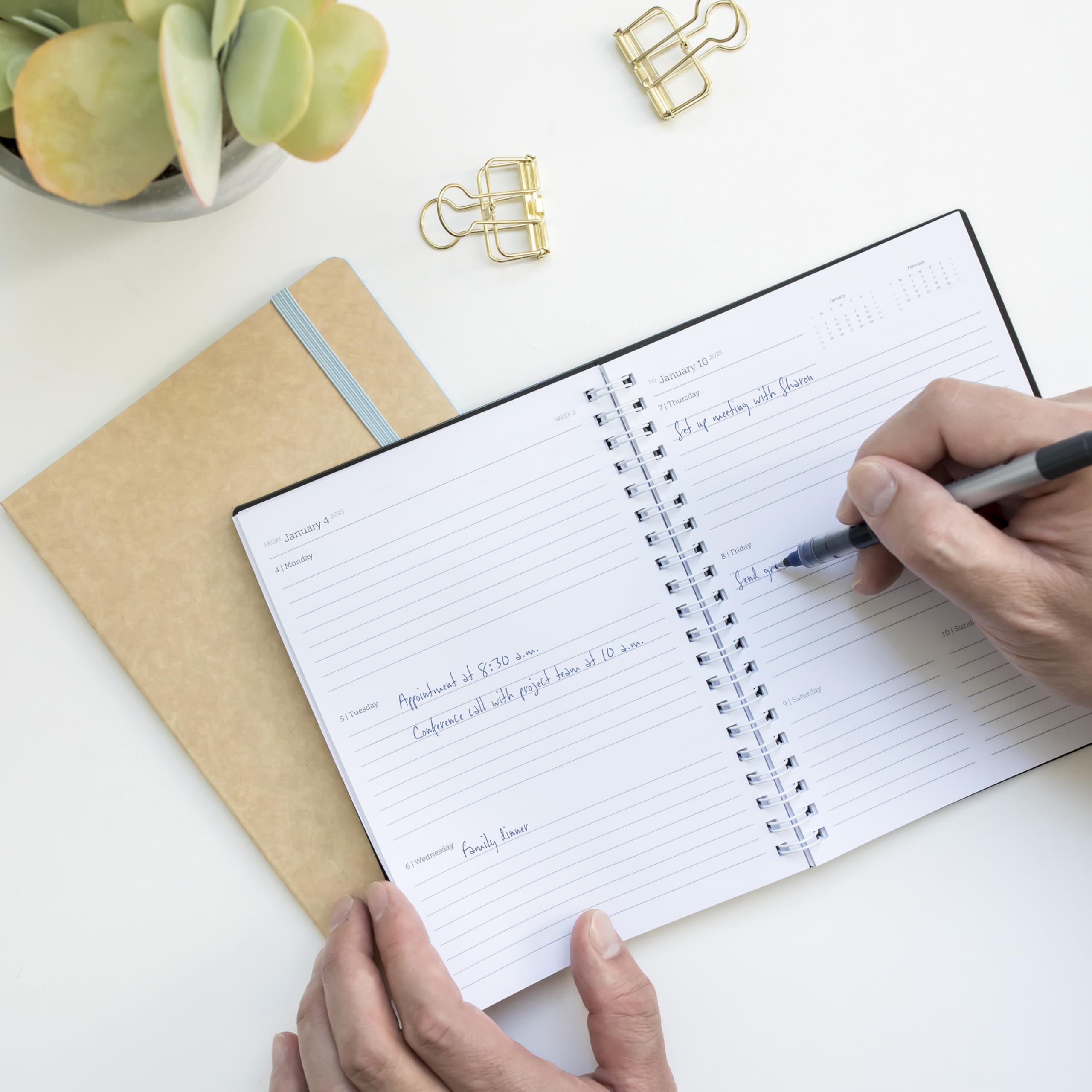 WallDeca 2024-2025 Academic Planner - 18 Month Weekly & Monthly Organizer (July 2024 - December 2025) with Flexible Cover & Notes Pages, 5.9