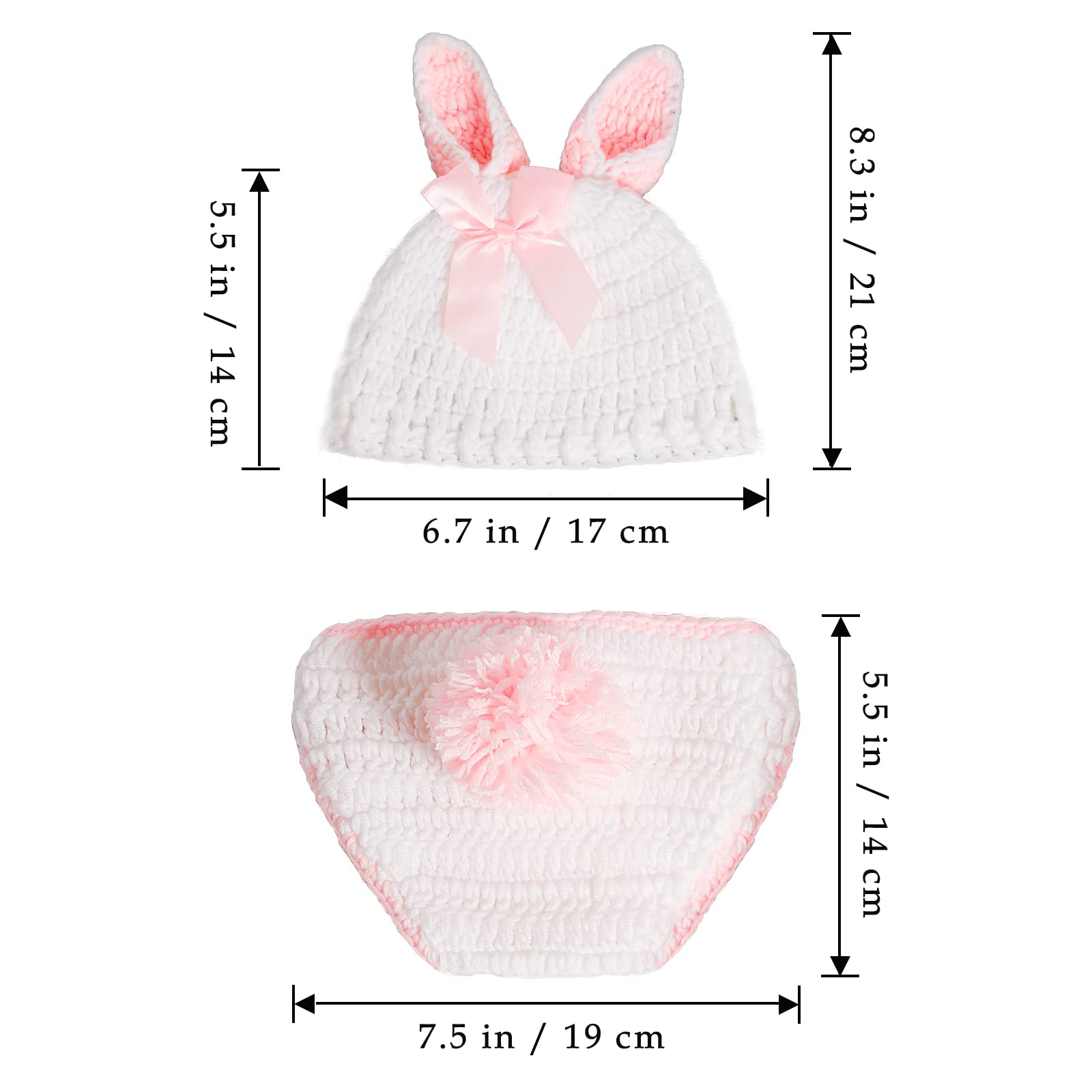 Handmade Crochet Baby Outfits & Knitted Newborn Photography Costume Sets - Soft & Adorable for Photo Shoots, Christening, and Special Occasions