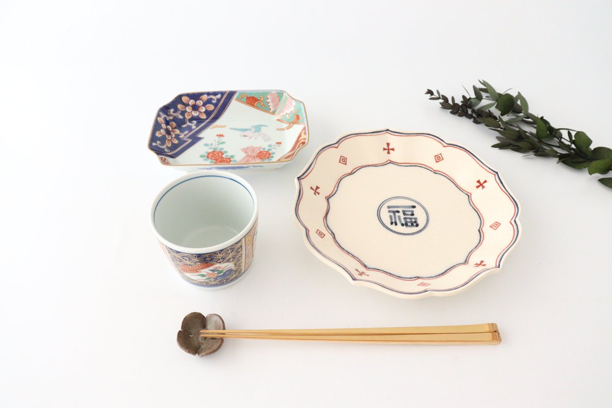 Hasami Yaki Ceramic Plate 16 cm (6.3 inches) - Handcrafted Japanese Peony and Bird Design - Elegant Dinnerware for Home Dining, Party Serving & Gift Giving