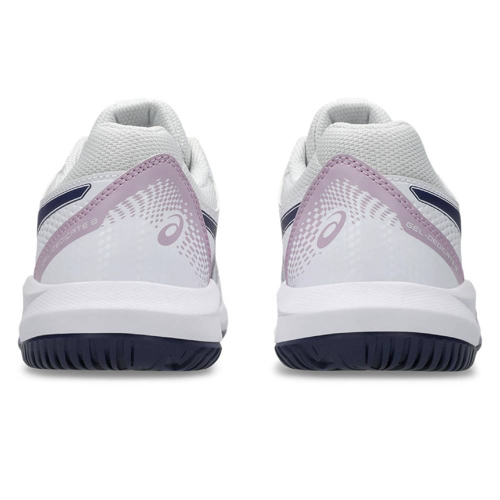 ASICS Gel-Dedicate 8 Women's Tennis Shoes - White/Indigo Fog - Lightweight Court Shoes for Women with GEL Cushioning | Perfect for Tennis, Pickleball & Casual Wear