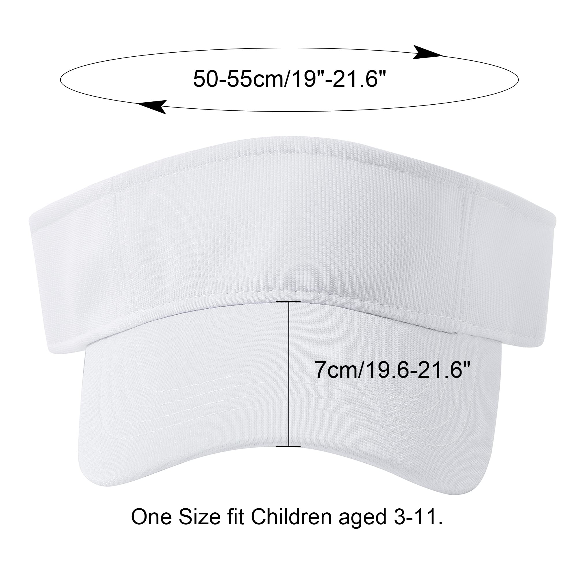 Jastore Kids Packable Sun Visor Hat - Breathable Cotton Sports Hat for Boys & Girls - Perfect for Summer, Golf, Beach & Outdoor Activities