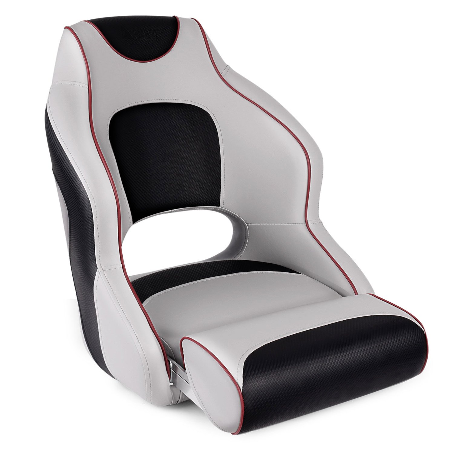 Premium Two-Tone Flip-Up Boat Seat for Sports & Fishing - Leader Accessories