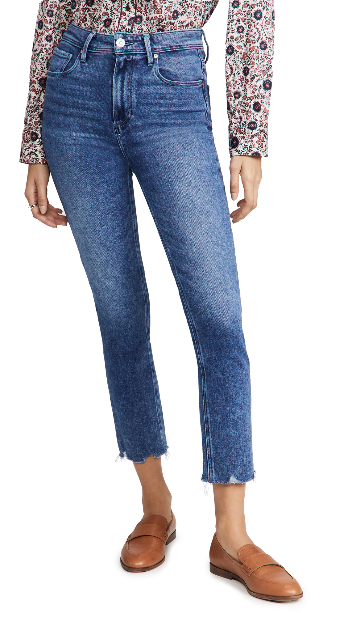 PAIGE Women's Sarah Slim Crop Jeans - High Waist Skinny Denim Pants for Casual Wear & Night Out | Perfect for Spring & Summer Fashion