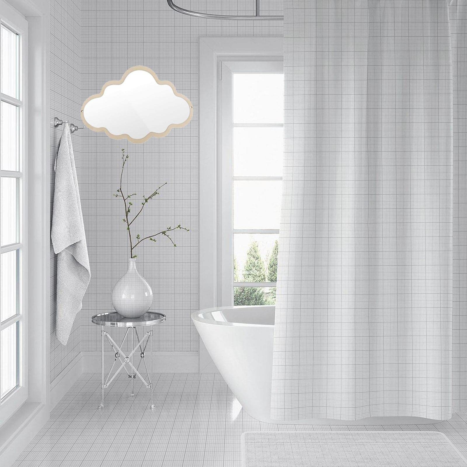 Nordic Kids Wall Mirror - Cloud Decor for Nursery & Bathroom