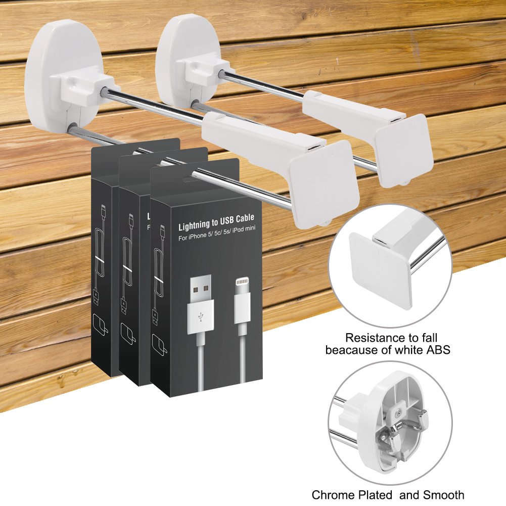 20 Pack Anti-Theft Security Slat Wall Hooks 7