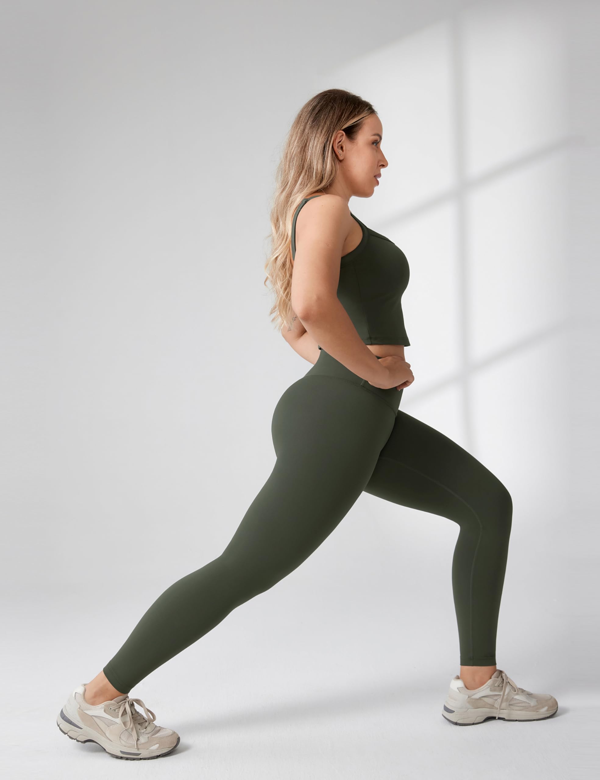 Hugcurve High Waisted Seamless Yoga Pants for Women - Buttery Soft Workout Leggings, Gym Tights & Athletic Wear (25 Inch) - Perfect for Yoga, Running, Pilates & Lounge Wear
