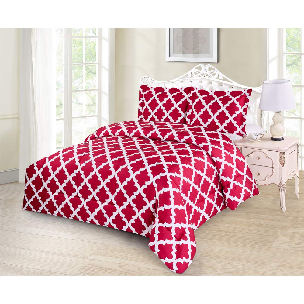 Legacy Decor Down Alternative Comforter - Queen Burgundy for Cozy Bedroom