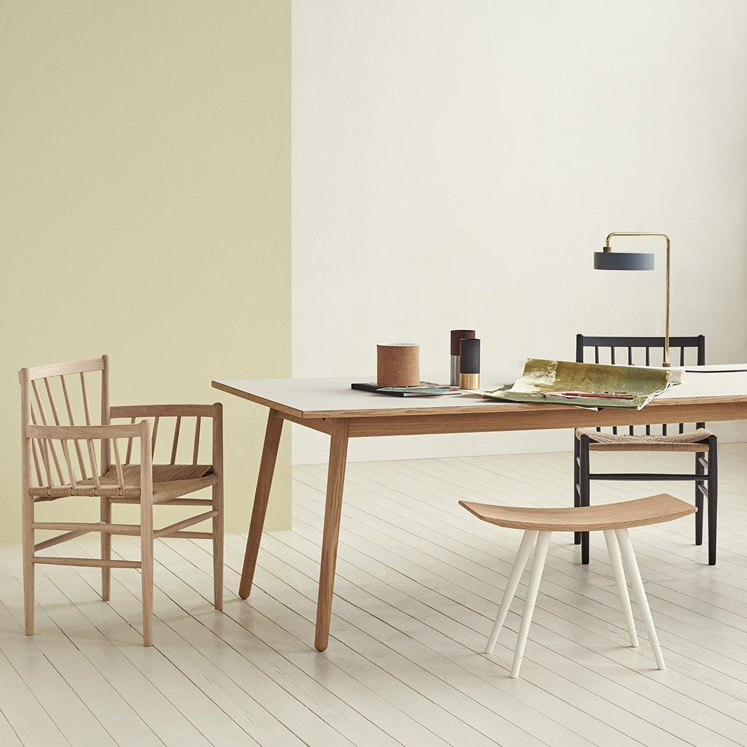 Modern C35C 5-Piece Dining Table Set with 4 Chairs - Solid Wood Kitchen Table for Small Spaces, Breakfast Nook, Apartment Dining Room Furniture