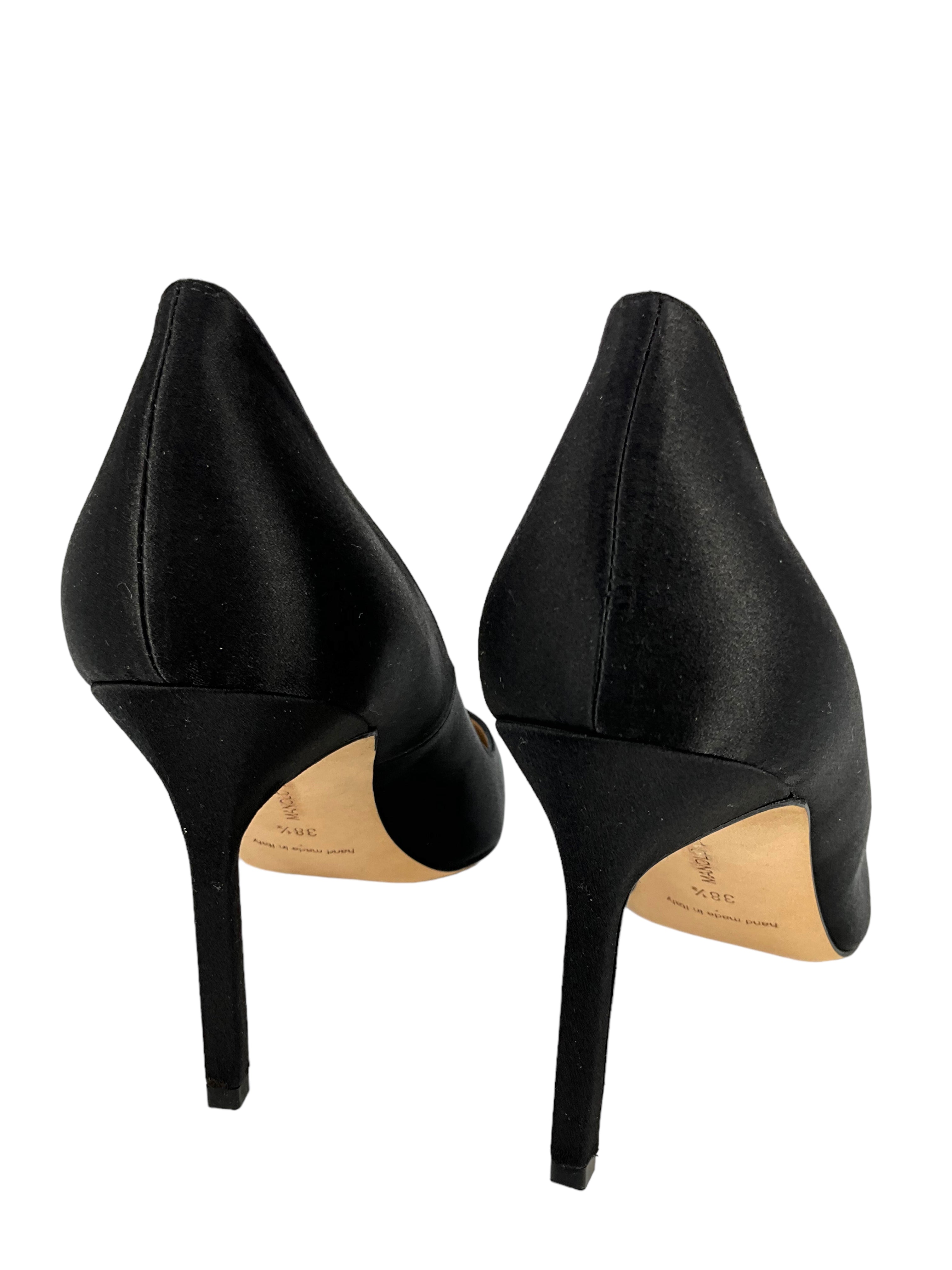 Manolo Blahnik BB Satin Pumps - Women's Size 8.5 Heels | Elegant Evening Shoes for Weddings, Parties & Special Occasions