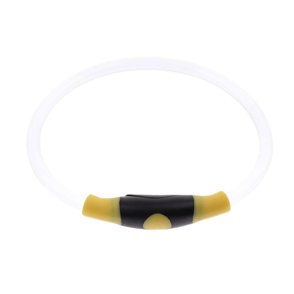 Enakshi LED Dog Collar with Battery - Glowing Pet Safety Collar for Night Walks | Yellow Light | Waterproof & Adjustable | Perfect for Dogs & Cats | Ideal for Evening Jogging, Camping & Nighttime Visibility