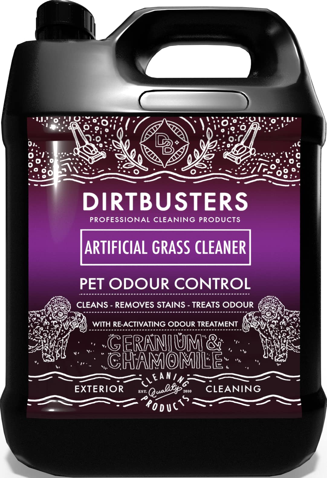 Dirtbusters Pet Artificial Grass Cleaner - Odor & Urine Eliminator for Dogs & Cats | Removes Stains & Deodorizes (5L) | Perfect for Backyards, Patios & Pet Play Areas