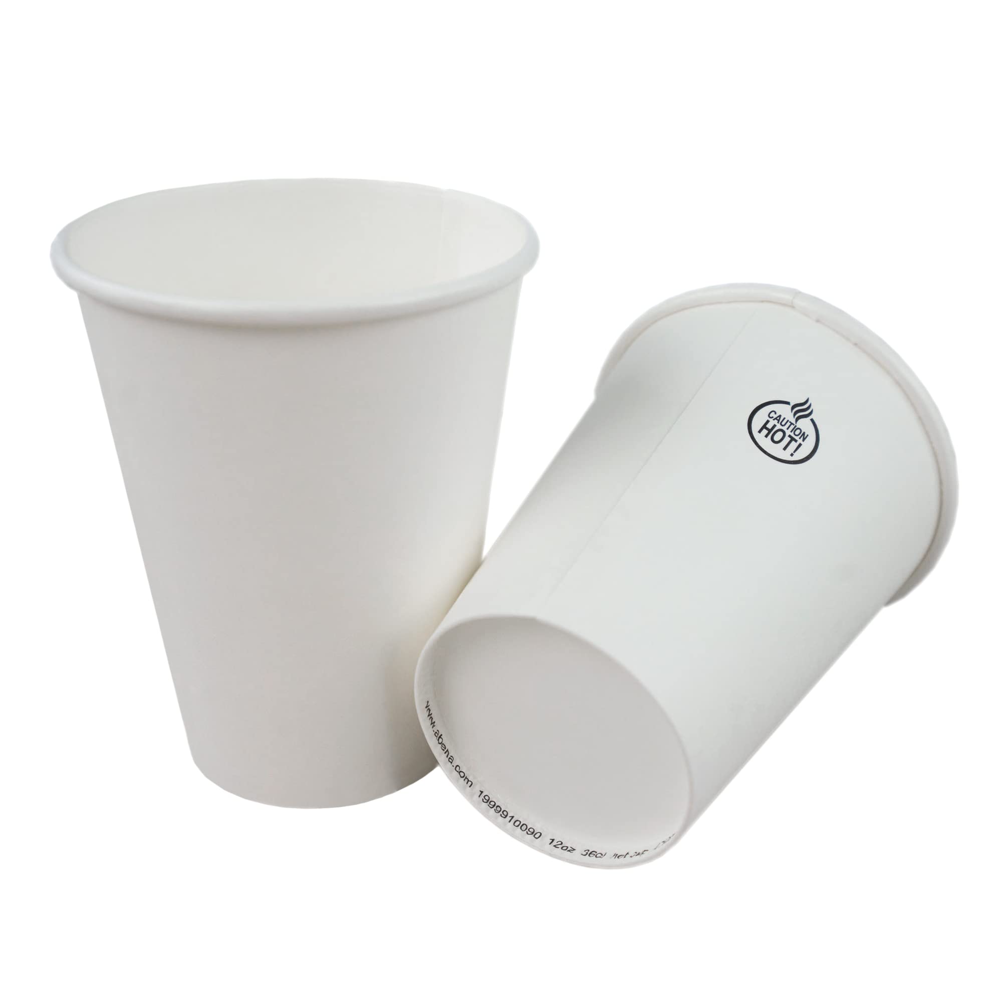 Abena Disposable Paper Coffee Cups 8oz 12oz 16oz - 1000 Pack Hot & Cold Drink Cups for Coffee, Tea, Soda - Perfect for Offices, Cafes, Restaurants, and Events