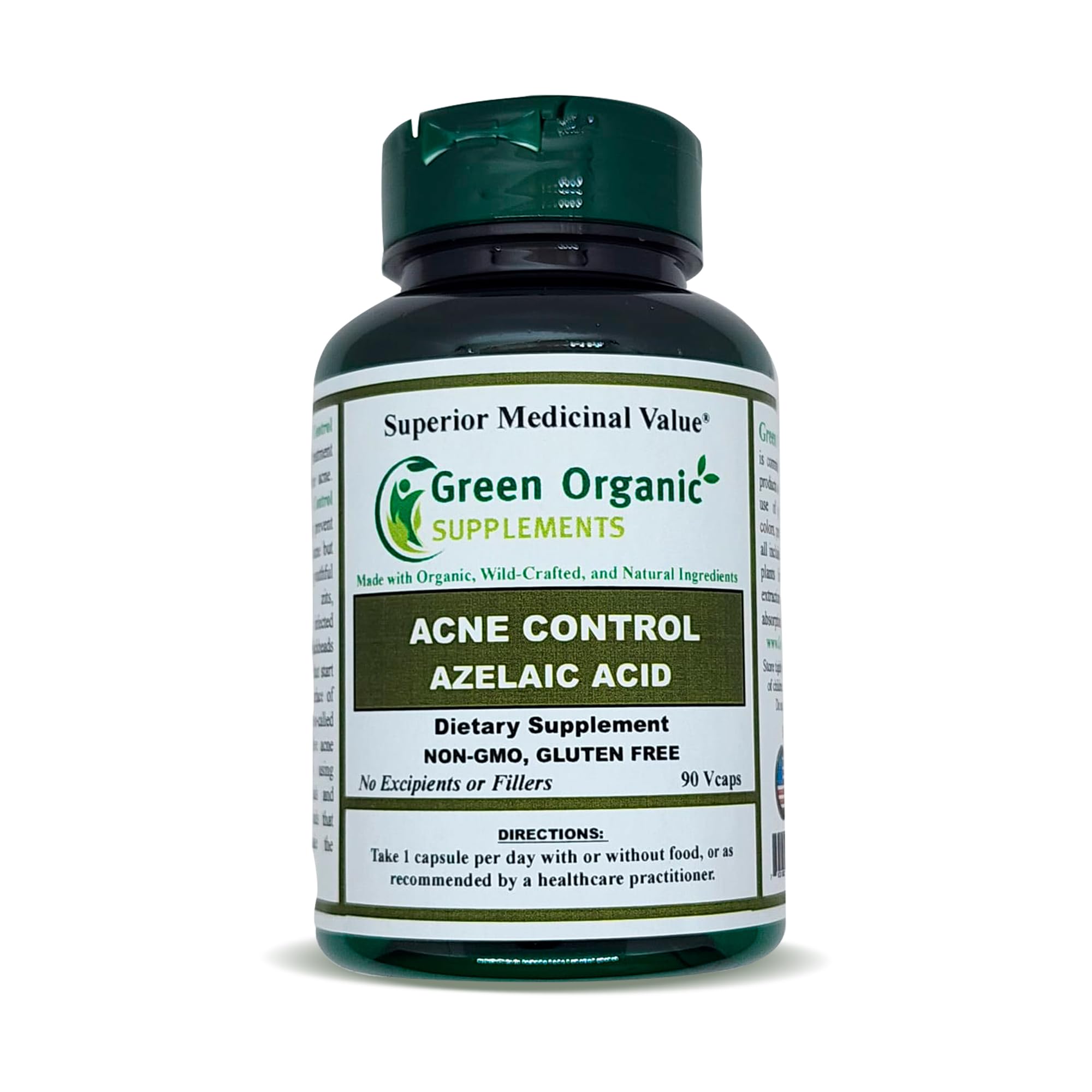 Azelaic Acid 90 VCaps for Acne Treatment - High Absorption, Non-GMO, Gluten-Free Supplement | Clear Skin Solution for Teens & Adults