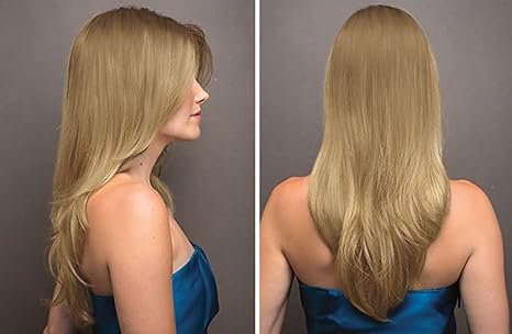 Rene of Paris Noriko Angelica Synthetic Wig with Wig Lift Comb - Butter Pecan Color - 2-Piece Hair Bundle for Cosplay, Costume Parties & Everyday Wear