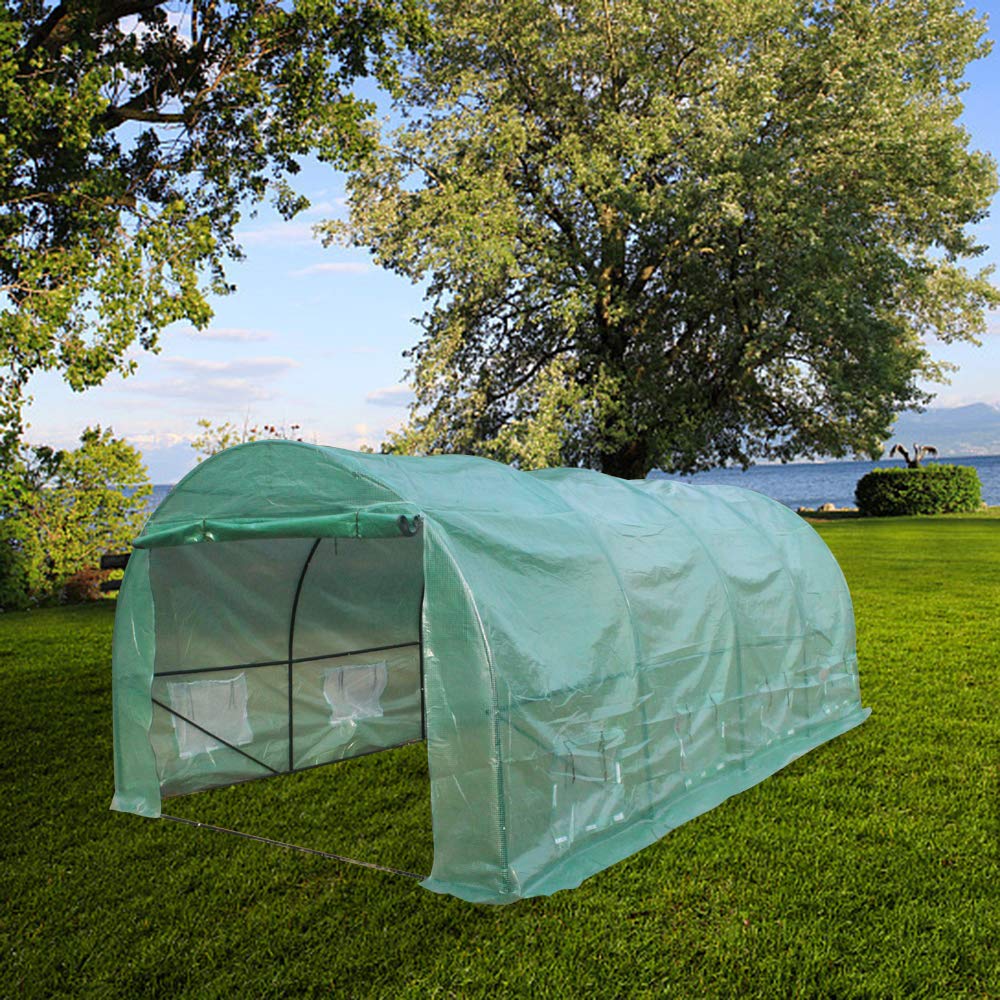 20'x10'x7' Heavy Duty Portable Walk-in Greenhouse Tent - Large Dome Gardening Plant House for Outdoor Farming & Gardening | Perfect for Backyards, Patios, and Small-Scale Agriculture