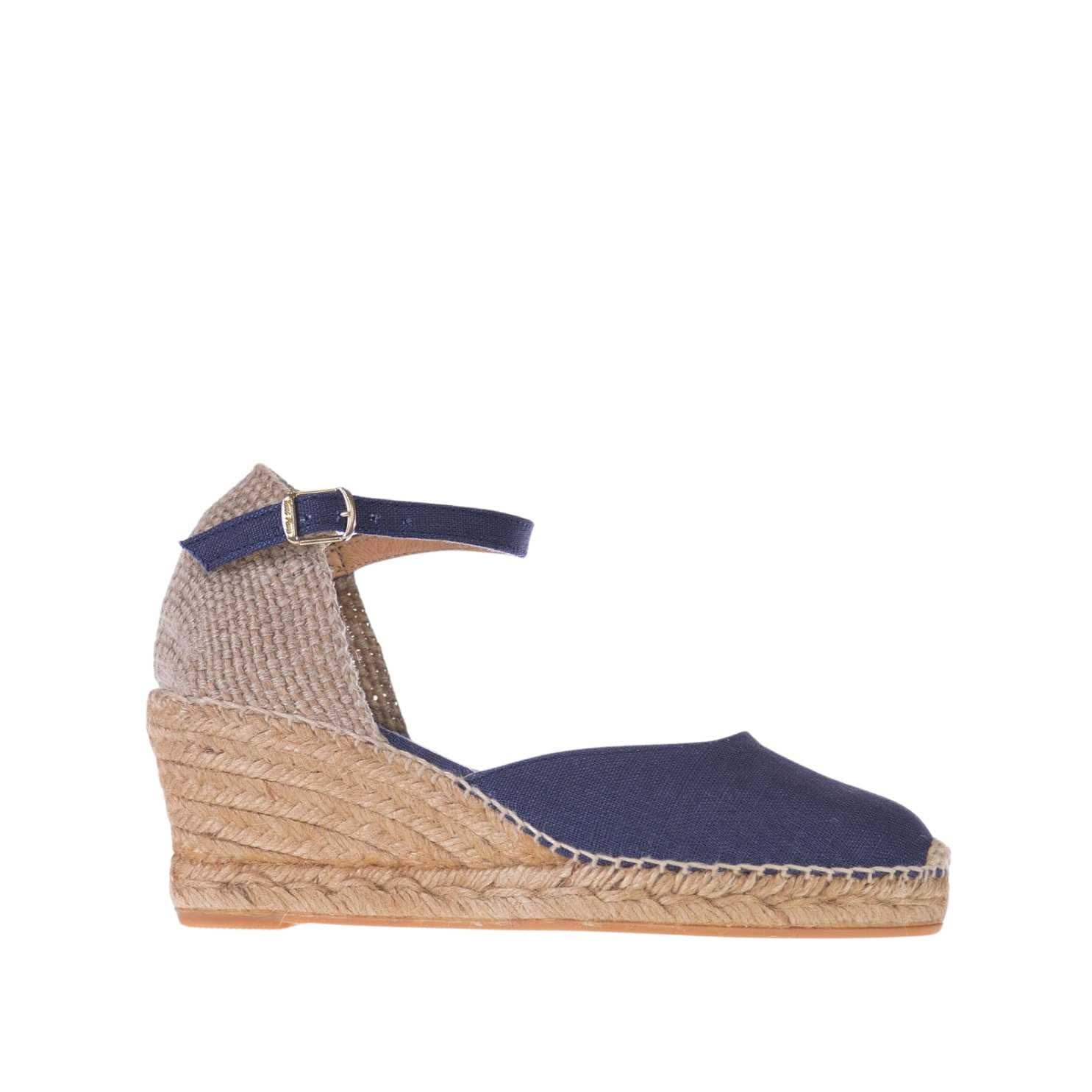 Women's Comfortable Closed Toe Linen Wedge Espadrilles - Breathable Summer Sandals for Beach, Vacation & Casual Outings | Caldes
