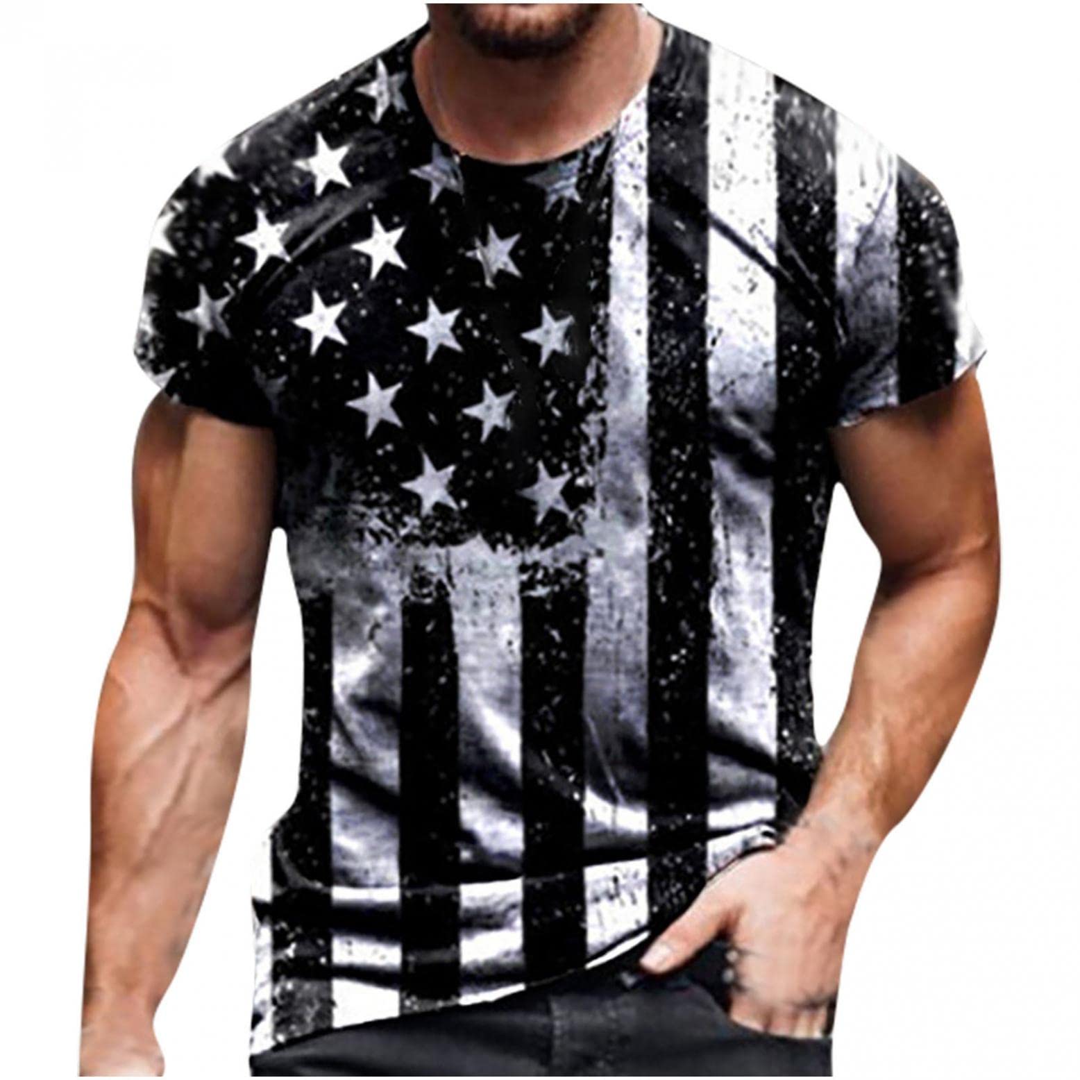 Men's Summer Fashion Crew Neck T-Shirts - Casual Short Sleeve Cool Streetwear Art Graphic Tees for Everyday Wear | Perfect for Beach, Gym, and Street Style Outfits