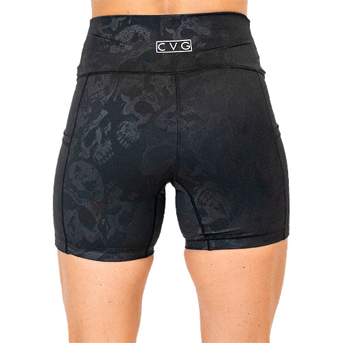 Shadow Skulls Print Shorts - Trendy Casual Men's & Women's Summer Shorts for Beach, Gym, and Streetwear Fashion