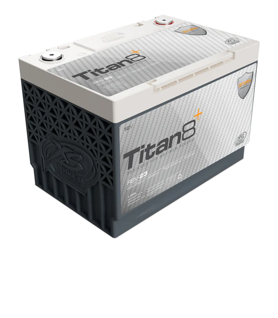 XS POWER TITAN 8 RSV 23 + 6 Spot Bolt Down Terminals LTO GROUP 34 Lithium Battery - 5000W High Performance Power Solution for Car Audio, RV & Marine Applications