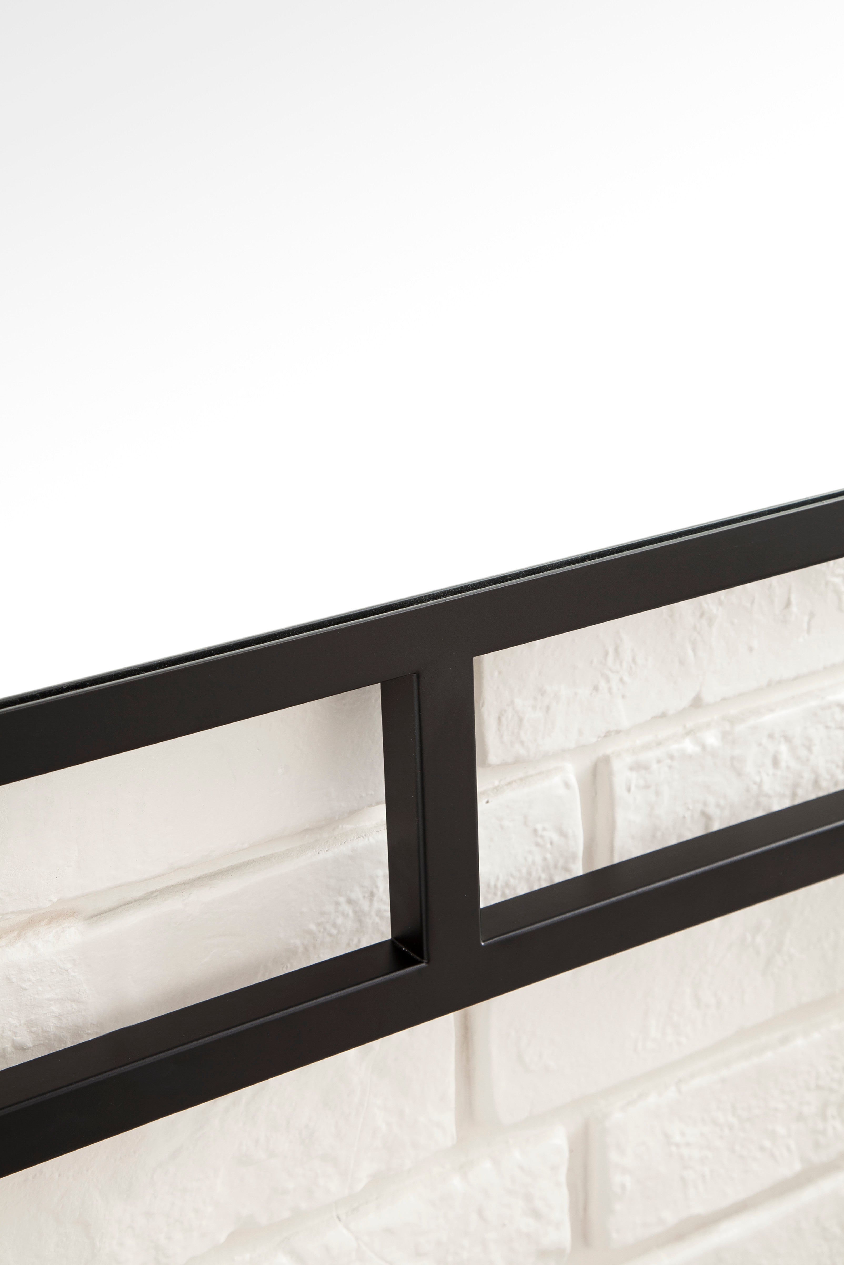 Boston 30-Inch Rectangular Wall Mirror in Matte Black - Perfect for Bathroom, Bedroom & Entryway Decor