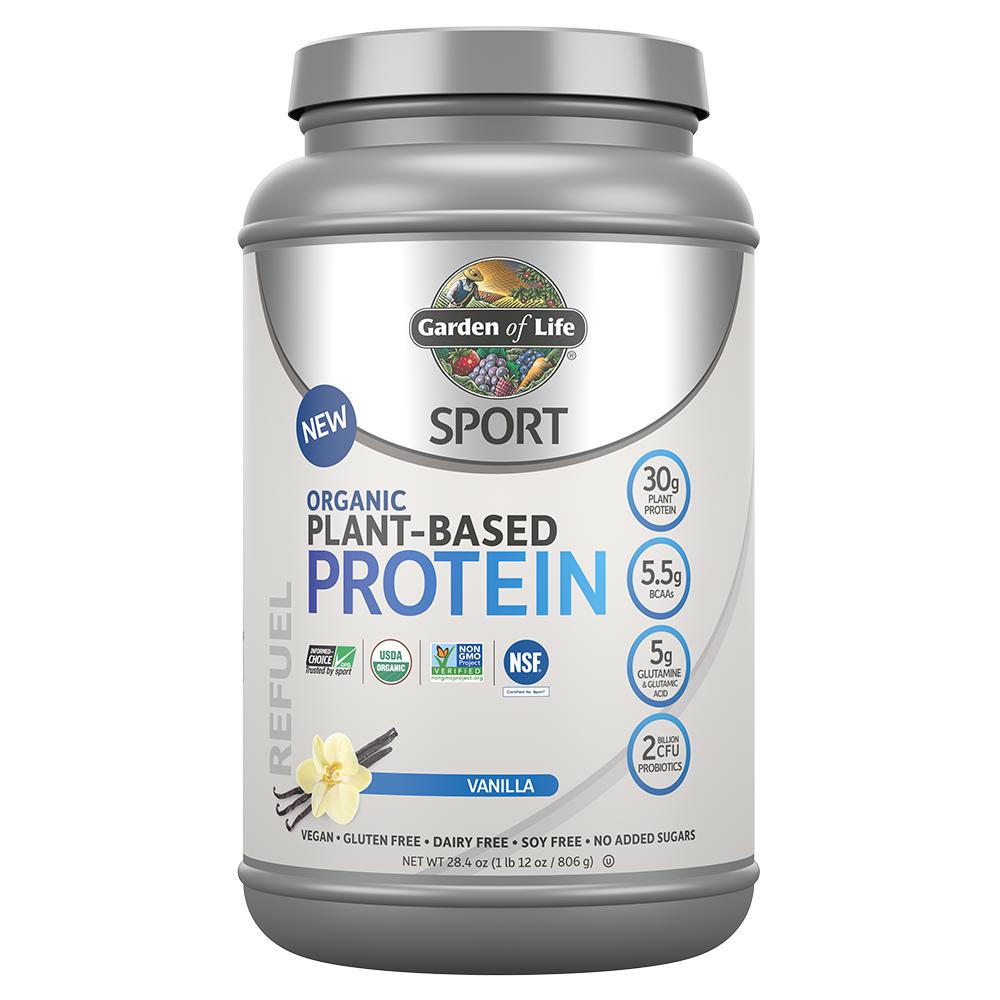 Garden of Life SPORT Organic Plant-Based Protein Powder - Vegan Protein Supplement for Muscle Recovery & Workout Fuel - Post-Workout, Smoothies & Healthy Breakfasts