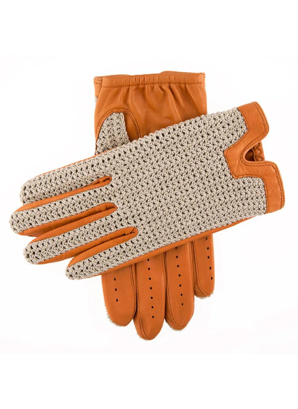 Dents Men's Donnington Crochet Back Driving Gloves - Black | Premium Leather Gloves for Driving, Fashion & Winter | Classic Style for Everyday Wear & Special Occasions