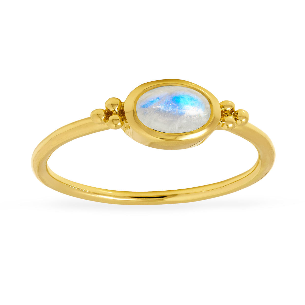 Visionary Moonstone Ring in Gold - Elegant Statement Jewelry for Women | Perfect for Weddings, Parties & Special Occasions