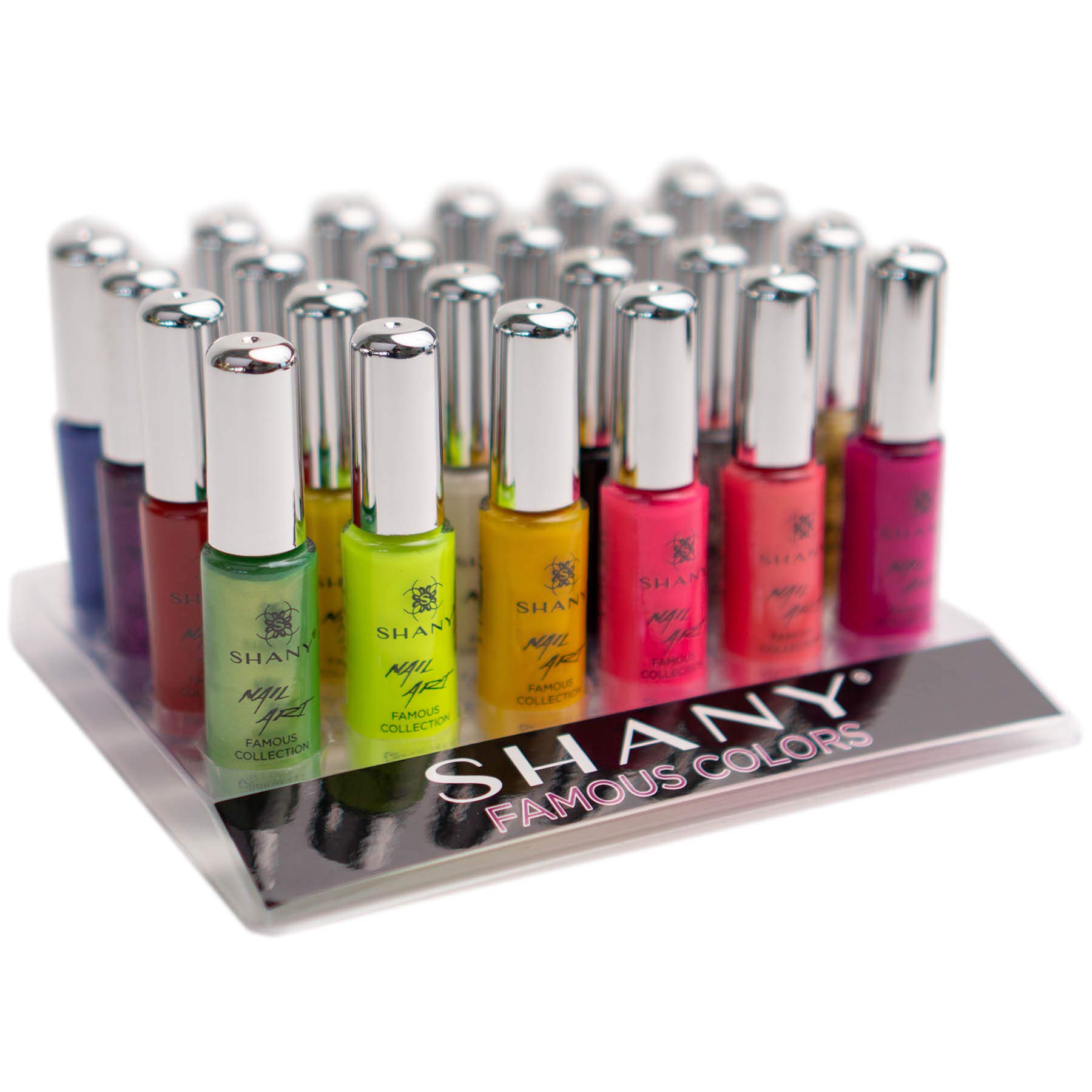 SHANY Professional Nail Art Kit - 24 Vibrant Colors Including Glitter, Metallic, Pearls, Neon & Matte Nail Polish Set with Built-in Thin Brush for Salon-Quality Nail Designs | Perfect for DIY Manicures, Home Salons & Professional Nail Artists