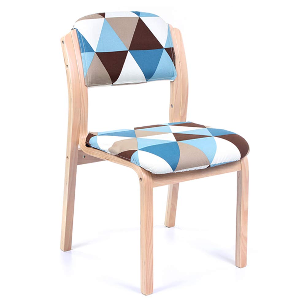 Nordic Solid Wood Dining Chair - Cotton Linen Upholstered, Ergonomic Design for Comfort - Perfect for Restaurants, Cafes, Living Rooms & Balconies - Durable & Stylish Home & Commercial Seating Solution