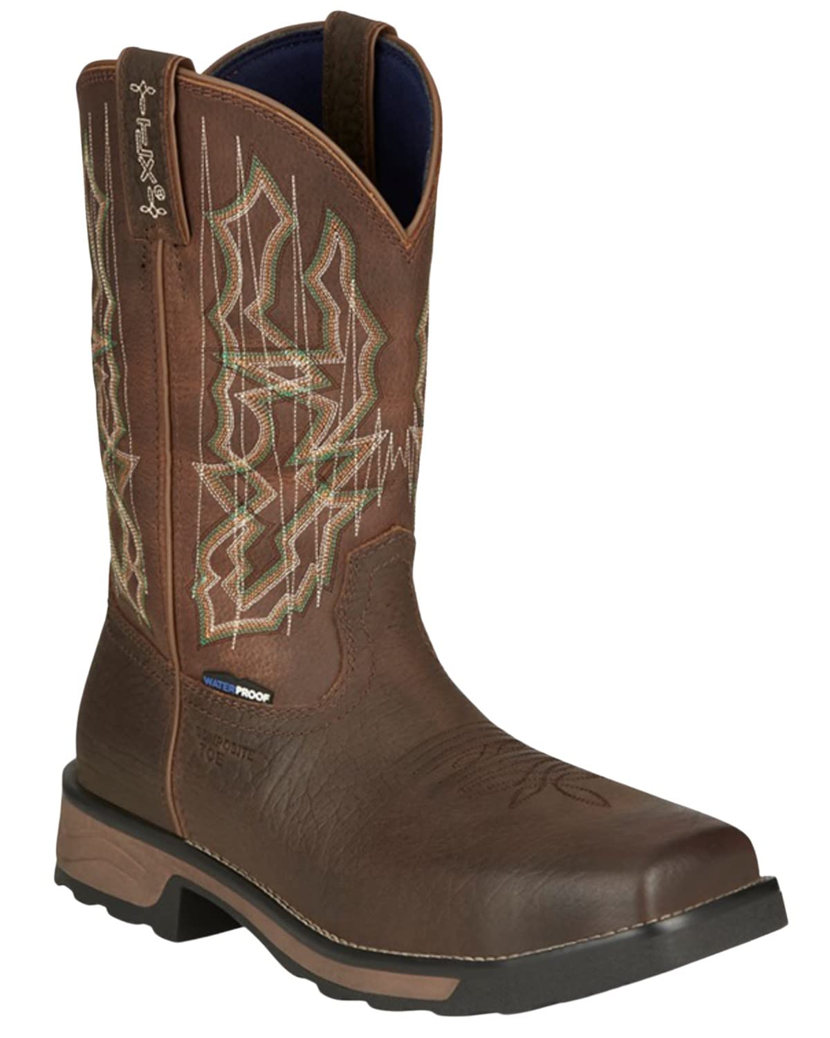 Tony Lama Men's Anchor Composite Toe Work Boots - Durable Safety Boots for Construction & Outdoor Work - Comfortable & Slip-Resistant for Heavy Duty Use