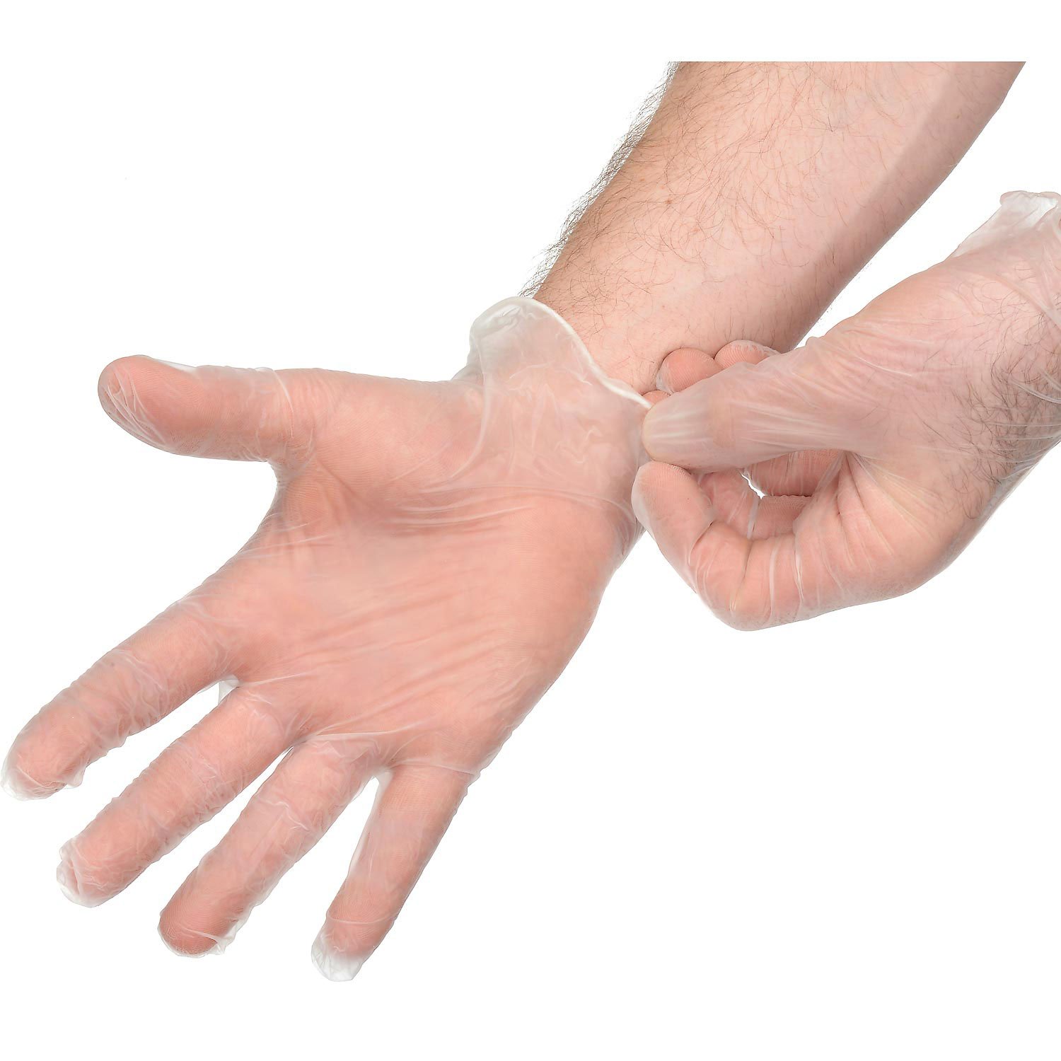 Powder-Free Disposable Vinyl Gloves - Latex-Free, Hypoallergenic, Clear Plastic Gloves for Food Service, Cleaning & Industrial Work - Extra Large (Box of 100) | Perfect for Restaurants, Hospitals, Salons & Home Use