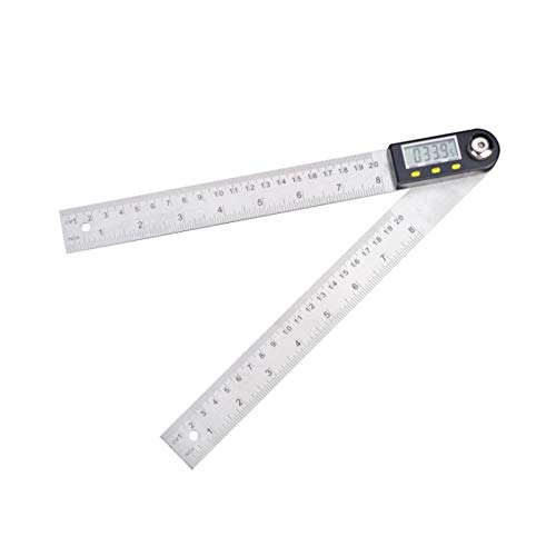 SLATIOM 2-in-1 0-200mm/300mm Digital Angle Finder & Inclinometer - Stainless Steel Protractor Ruler for Woodworking, Metalworking, Construction & DIY Projects