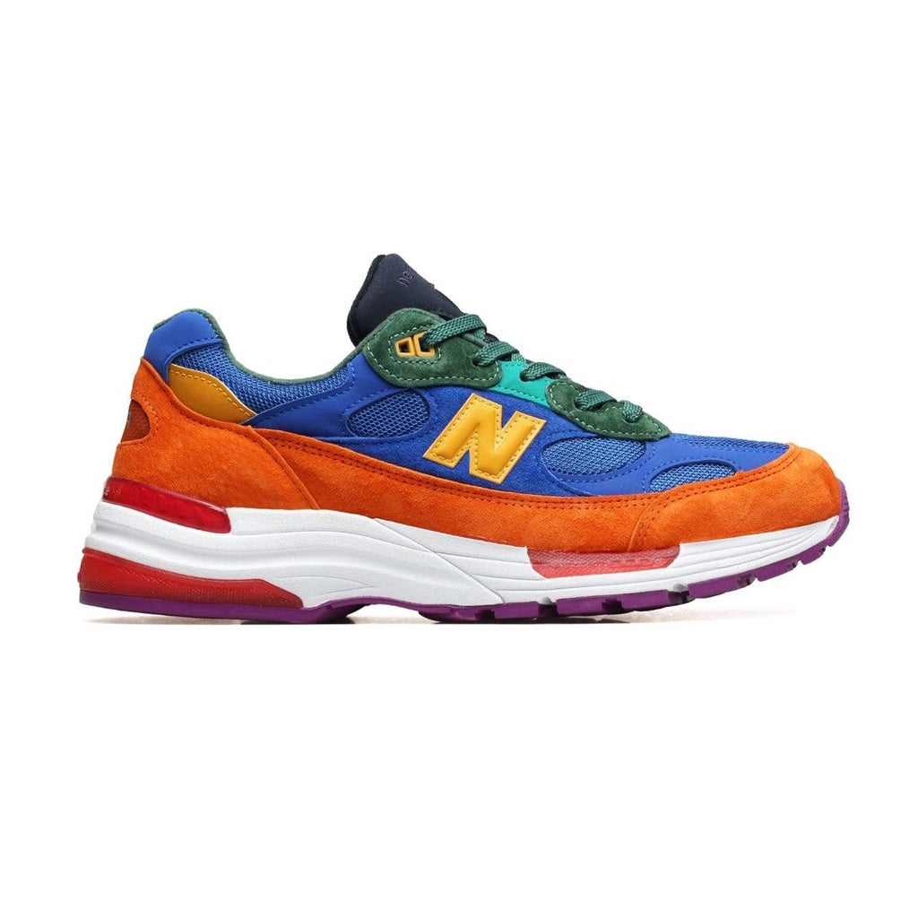 New Balance M992MC Orange & Blue Men's Running Shoes - Made in USA - Perfect for Jogging, Gym & Casual Wear